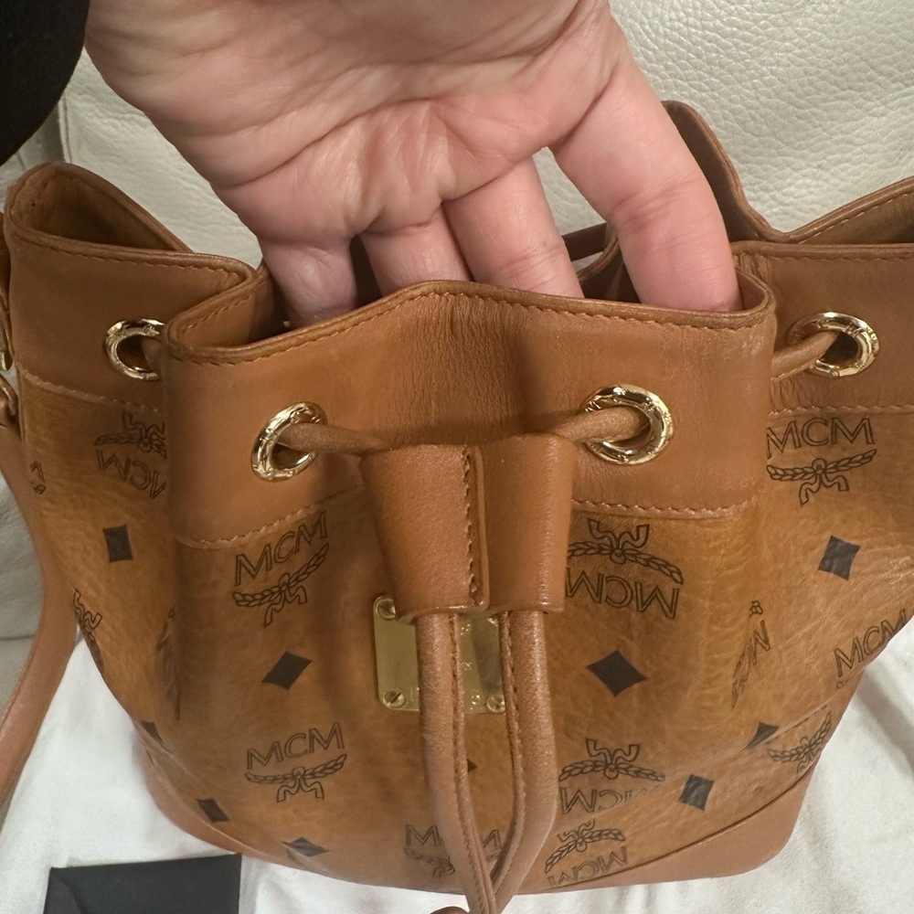 MCM cognac bucket purse - Picture 2 of 9